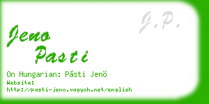 jeno pasti business card